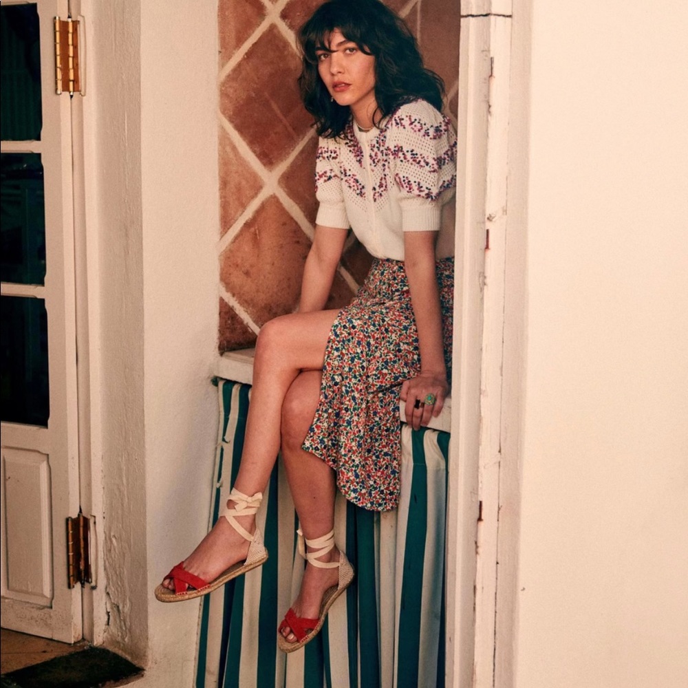 Sezane Ralph Skirt in Hanoi print size 36